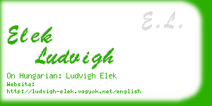 elek ludvigh business card